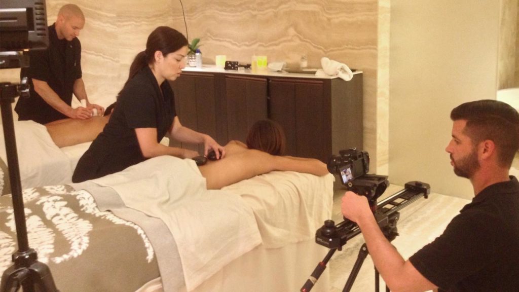 Shooting Spa Scene