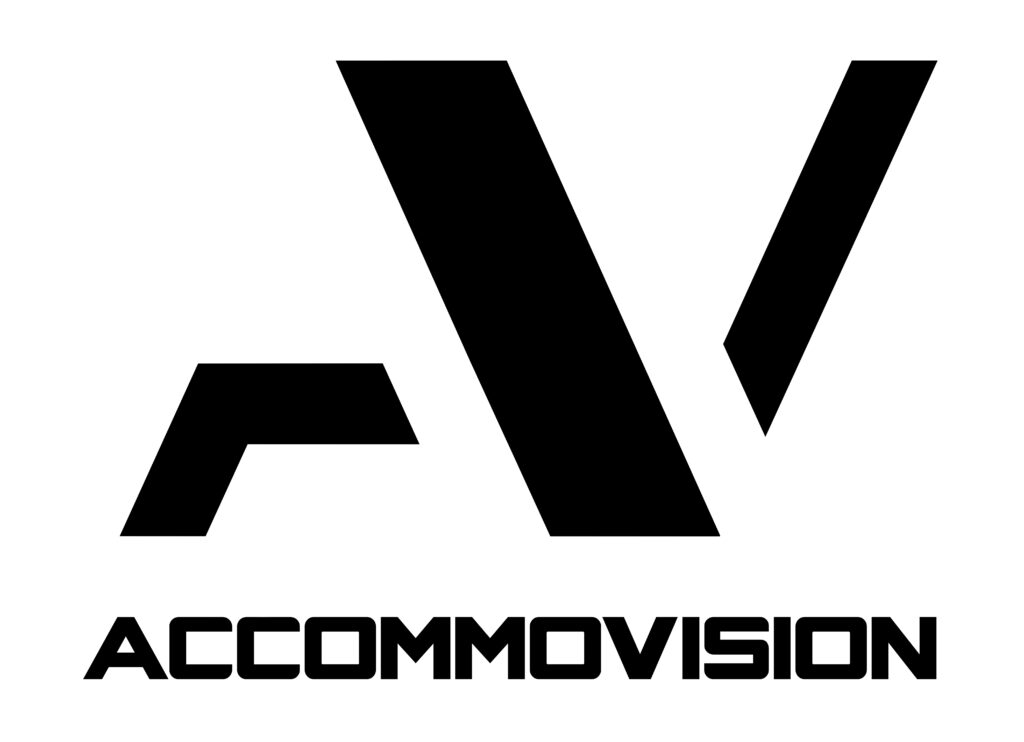 Accommovision Logo - AV Logo 2020 - Combo White -Cropped